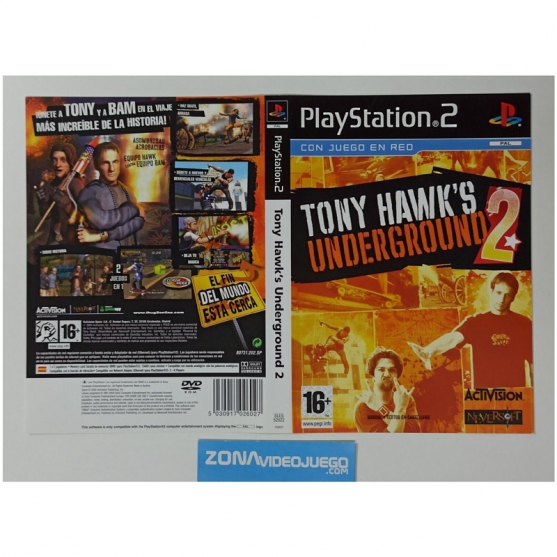 Caratula Original Tony Hawk's Underground 2, Playstation 2