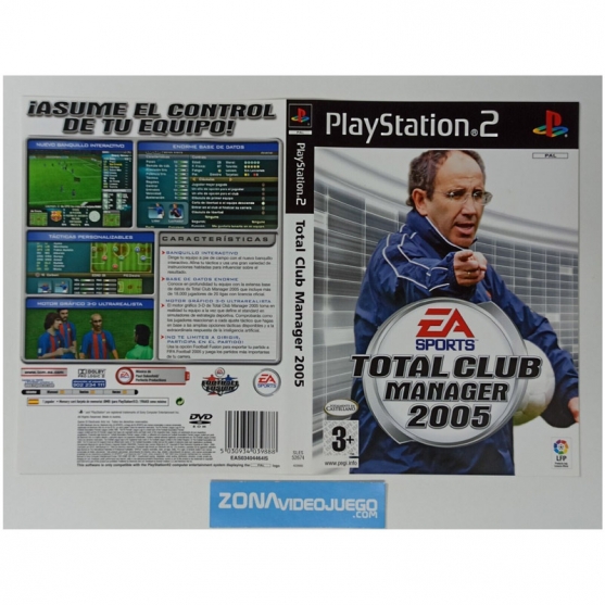 Caratula Original Total Club Manager 2005, Playstation 2