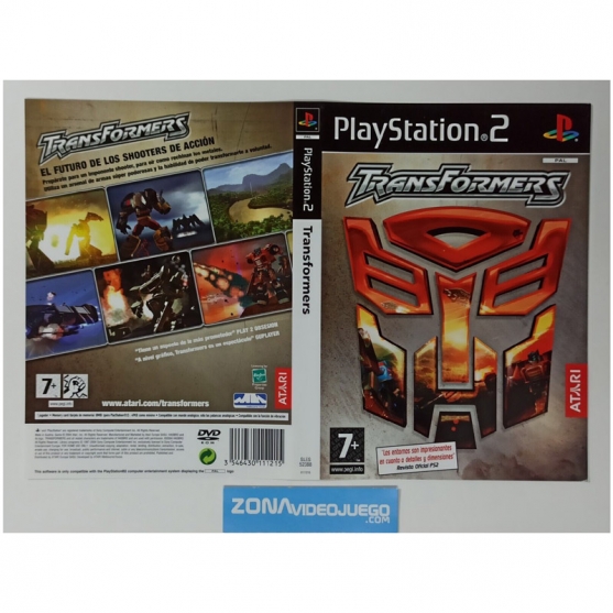 Caratula Original Transformers, Playstation 2