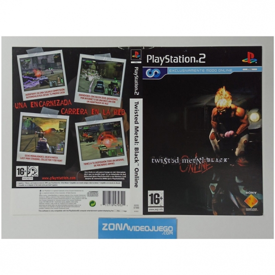 Caratula Original Twisted Metal Black Online, Playstation 2