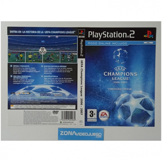 Caratula Original Uefa Champions League 2006-2007, Playstation 2