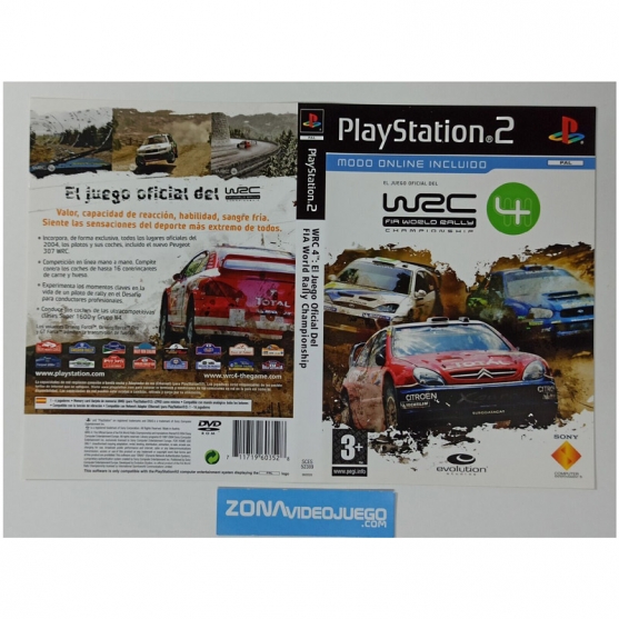 Caratula Original WRC 4 World Rally Championship, Playstation 2