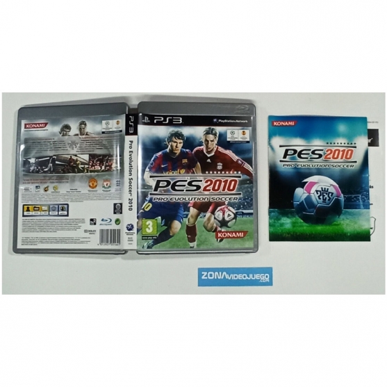 Caja y manual, Pro evolution soccer 2010 Pes, Playstation 3, Pal-Esp, SIN JUEGO