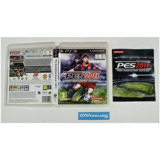 Caja y manual, Pro evolution soccer 2011 Pes, Playstation 3, Pal-Esp, SIN JUEGO