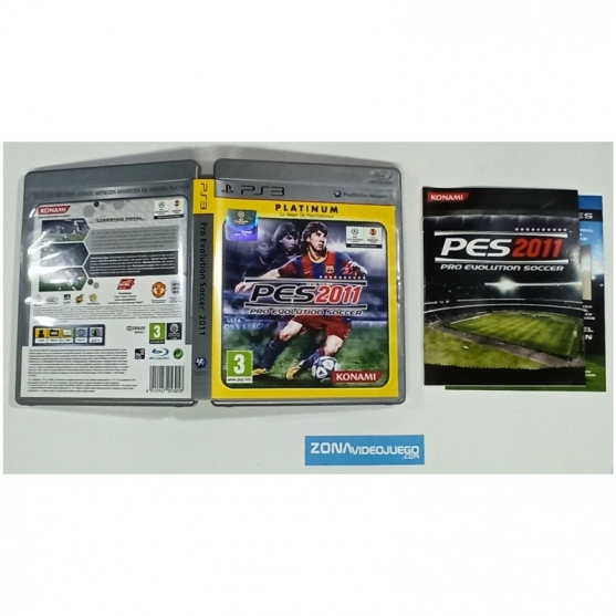 Caja y manual, Pro evolution soccer 2011 Pes, Playstation 3, Pal-Esp, SIN JUEGO