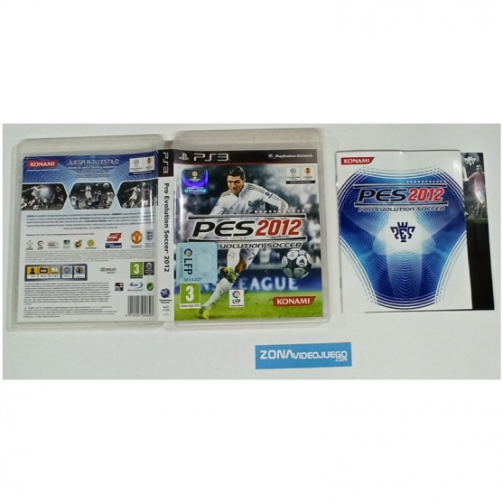 Caja y manual, Pro evolution soccer 2012 Pes, Playstation 3, Pal-Esp, SIN JUEGO