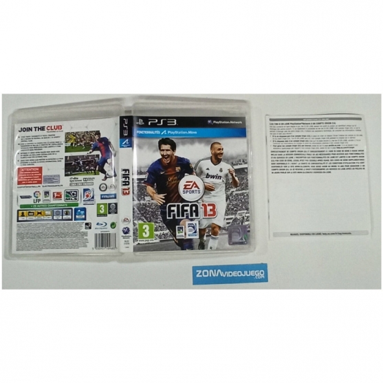 Caja y manual, Fifa 13, Playstation 3, Pal-Fra, SIN JUEGO