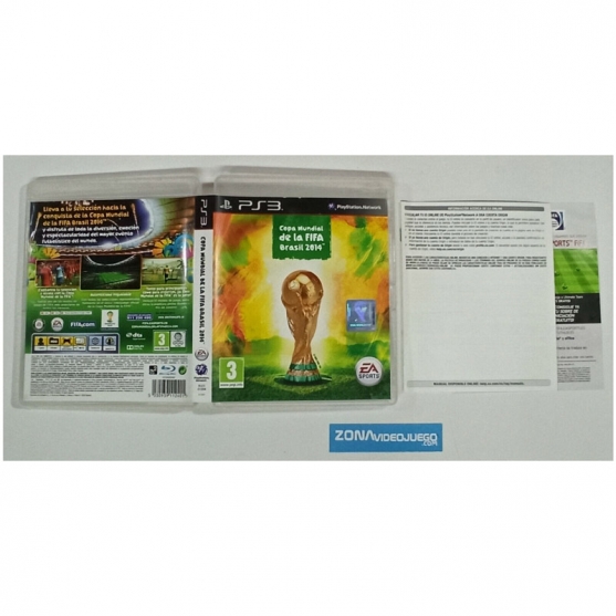 Caja y manual, Copa Mundial de la Fifa Brasil 2014, PS3, Pal-Esp, SIN JUEGO