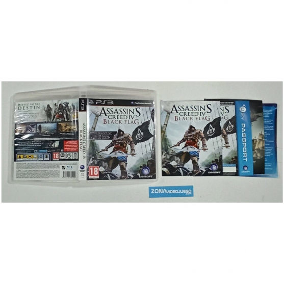 Caja y manual, Assassin's Creed 4 Black Flag, Playstation 3, Pal-Esp, SIN JUEGO