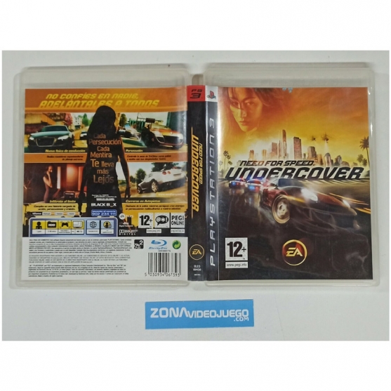 Caja vacia, Need for Speed Undercover, Playstation 3, Pal-Esp, SIN JUEGO