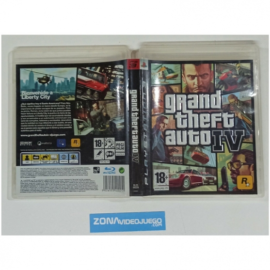 Caja vacia, Grand Theft Auto IV GTA, Playstation 3, Pal-Esp, SIN JUEGO
