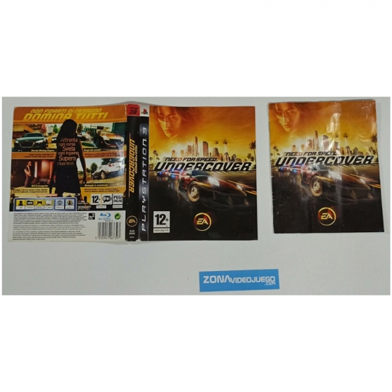 Caratula y manual, Need for Speed Undercover, Playstation 3, Pal-Esp, SIN JUEGO