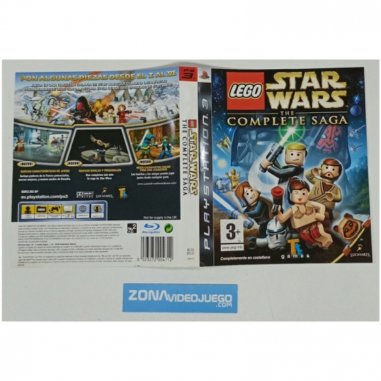 Caratula, Lego Star Wars the complete saga, Playstation 3, Pal-esp, SIN JUEGO
