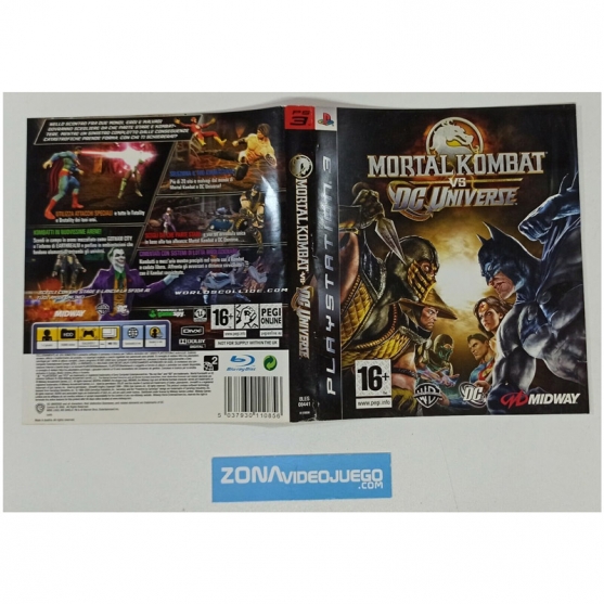 Caratula, Mortal kombat vs Dc universe, Playstation 3, Pal-it, SIN JUEGO