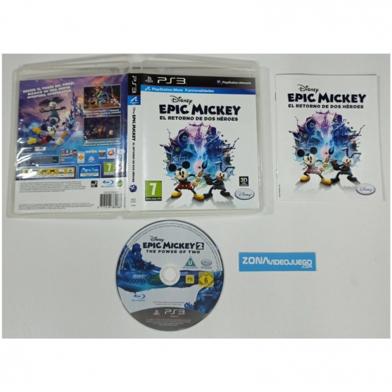 Disney Epic Mickey El Retorno de dos Héroes, Sony Playstation 3, Pal-Esp