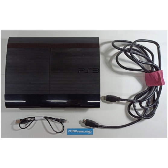 Consola Sony Playstation 3 Super Slim CECH-75004, 12 GB. Con hdmi y cable carga.