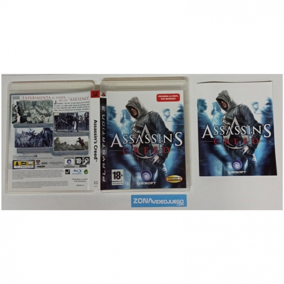 Caja y Manual Assassin's Creed, Playstation 3. SIN JUEGO