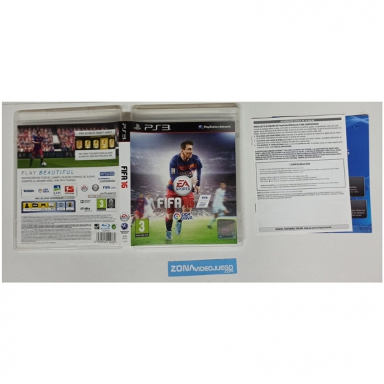 Caja y Manual Fifa 16, Playstation 3. SIN JUEGO