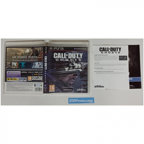 Caja y Manual Call of Duty Ghosts, Playstation 3. SIN JUEGO