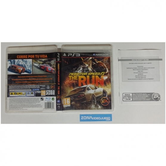 Caja y Manual Need for Speed The Run, Playstation 3. SIN JUEGO