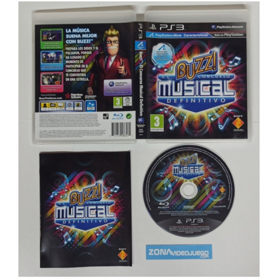 Buzz! El Concurso Musical Definitivo, Sony Playstation 3, Pal-Esp