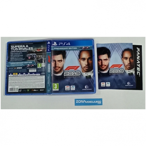Caja y manual, F1 2019, Playstation 4, Pal-Esp, SIN JUEGO
