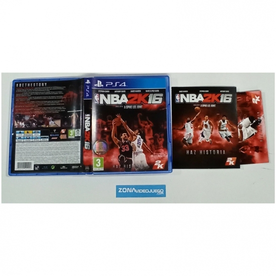 Caja y manual, Nba 2k16, Playstation 4, Pal-Esp, SIN JUEGO