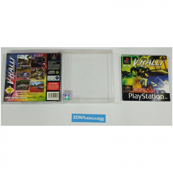 Caja y Manual V-Rally 97, Sony Playstation, Pal-Eur, Sin Juego