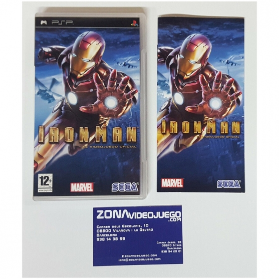 Caja y Manual, Iron Man, Sony PSP, PAL-ESP. Sin Juego.