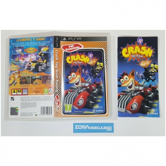 Caja y Manual, Crash Tag Team Racing, Sony PSP, PAL-ESP. SIN JUEGO