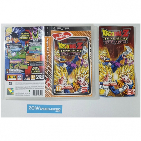 Caja y Manual, Dragon Ball Z Tenkaichi Tag Team, Psp Pal-Esp, No lleva el Juego