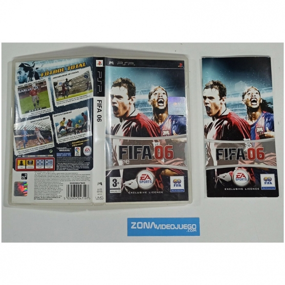 Caja y Manual, Fifa 06, Sony Psp, Pal-Esp. SIN JUEGO