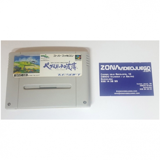 NEW 3D GOLF SIMULATION PEBBLE BEACH GOLF LINKS, SUPER NINTENDO, JAP