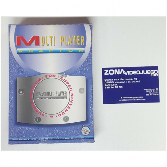 Adaptador Multi Jugadores para Super Nintendo, hasta 5 jugadores