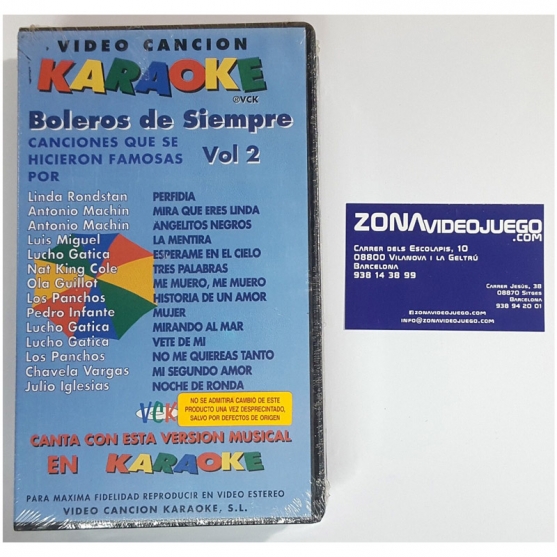 Video Cancion Karaoke Bolerso de Siempre vol 2, VHS