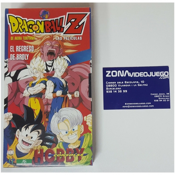 Dragon Ball Z las peliculas de Akira Toriyama, El regreso de Broly. VHS