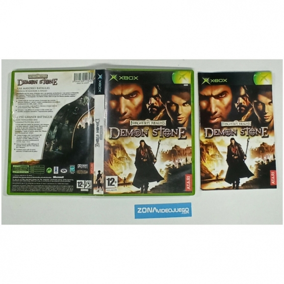 Caja y manual, Forgotten Realms Demon Stone, Microsoft Xbox. Pal-Esp, SIN JUEGO