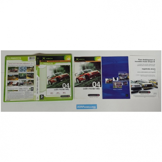 Caja y Manual Colin mcrae Raly 04, Xbox, Pal-Esp. SIN JUEGO