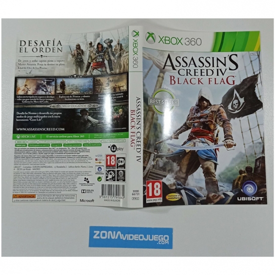 Caratula, Assassin's Creed IV Black Flag, Pal-Esp, SIN JUEGO
