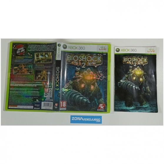 Caja y manual, Bioshock 2, Xbox 360, Pal-Esp, SIN JUEGO