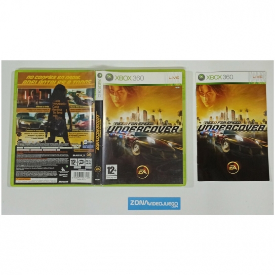 Caja y Manual Need for Speed Undercover, Xbox 360, Pal-Esp. SIN JUEGO
