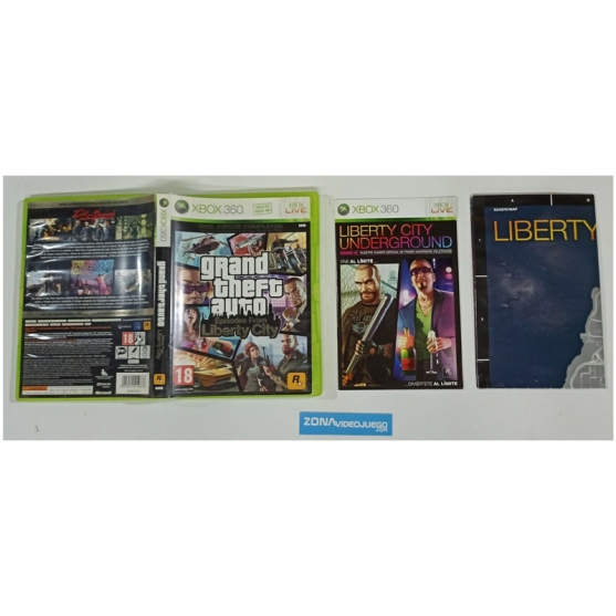 Caja y Manual GTA Episodes from Liberty City, Xbox 360, Pal-Esp. SIN JUEGO