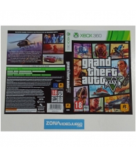 Caratula Grand Theft Auto V, GTA V, Xbox 360, Pal-Esp. SIN JUEGO