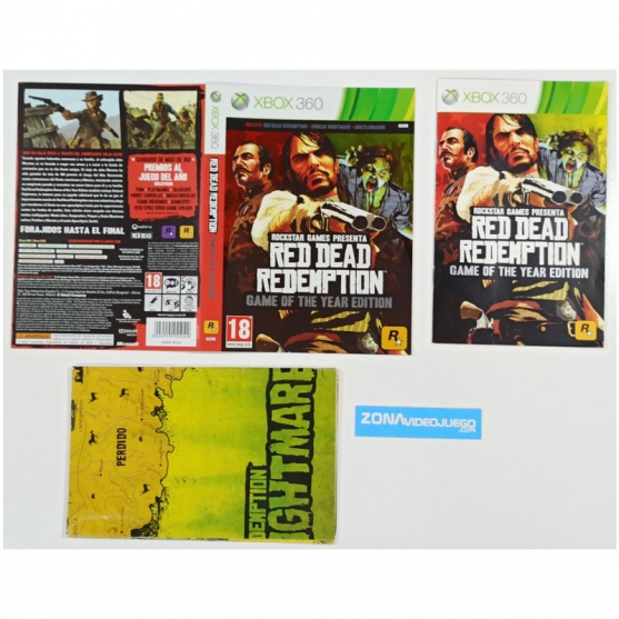 Caratula Y Manual Red Dead Redemption Goty, Xbox 360, Pal-Esp. SIN JUEGO