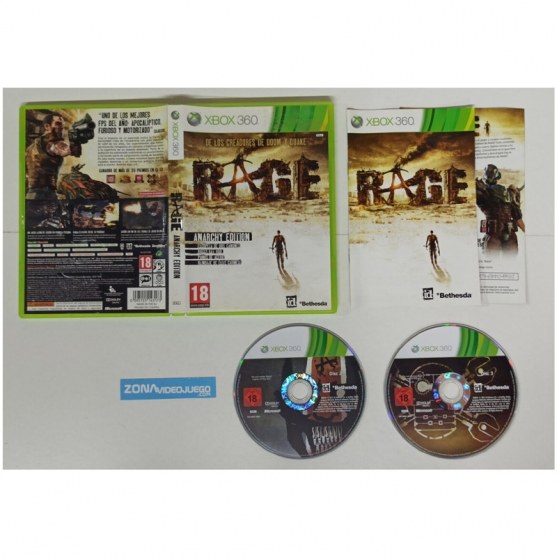 Rage Anarchy Edition, Xbox 360, Pal-Esp. FALTA DISCO 1