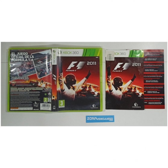 Caja y Manual F1 2011 Formula 1, Xbox 360, Pal-Esp. SIN JUEGO