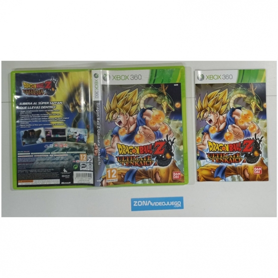 Caja y Manual Dragon Ball Z Ultimate Tenkaichi, Xbox 360, Pal-Esp. SIN JUEGO