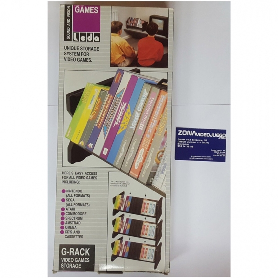 Mueble archivador juegos, nes, s nes, game boy, mega drive, master sys 42x17cm