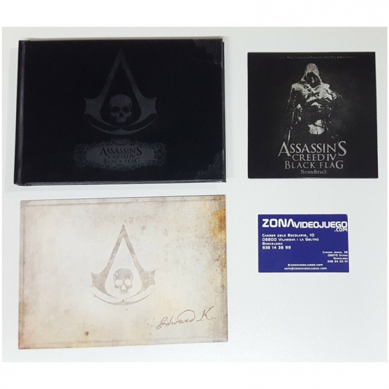 Assassin's Creed IV Black Flag Extras, edición Especial. Libro Arte, Bso, Postales