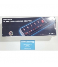 Cargador 10 puertos usb máxima velocidad, con interruptor